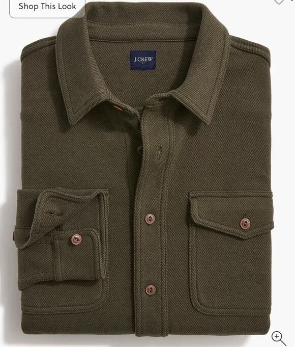 J.CREW Other - NEW J Crew Double Knit Work Shirt Button up Long Sleeve Mens Size M Green